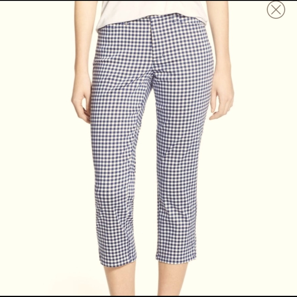 NWT Halston Jeanswear vintage gingham Capri